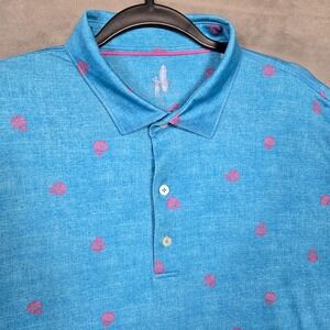 Johnnie-O Featherweight Skull Polo Mens XL Blue golf performance